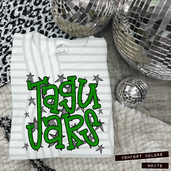 Green Staggered DTF Print