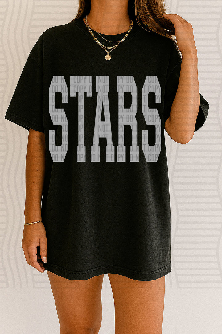 Oversized Stretched Grayscale DTF Print