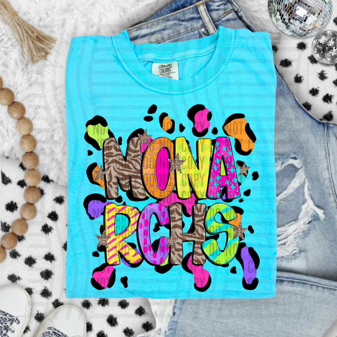 Funky Mix Up Leopard Spots DTF Print