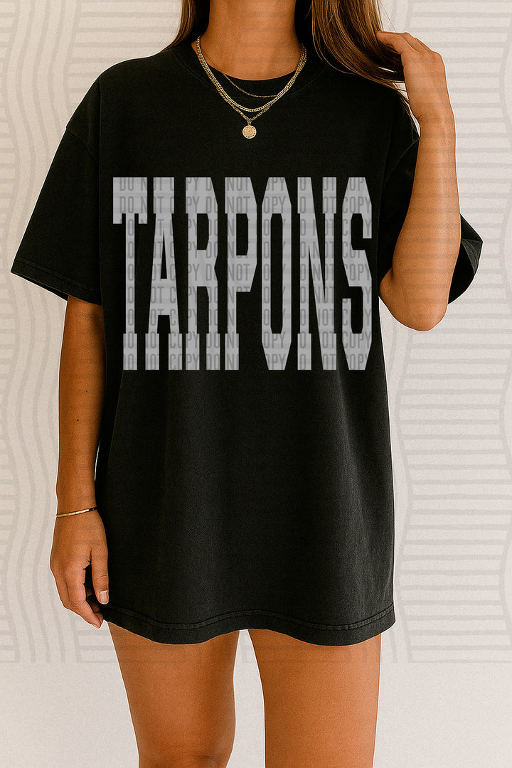 Oversized Stretched Grayscale DTF Print