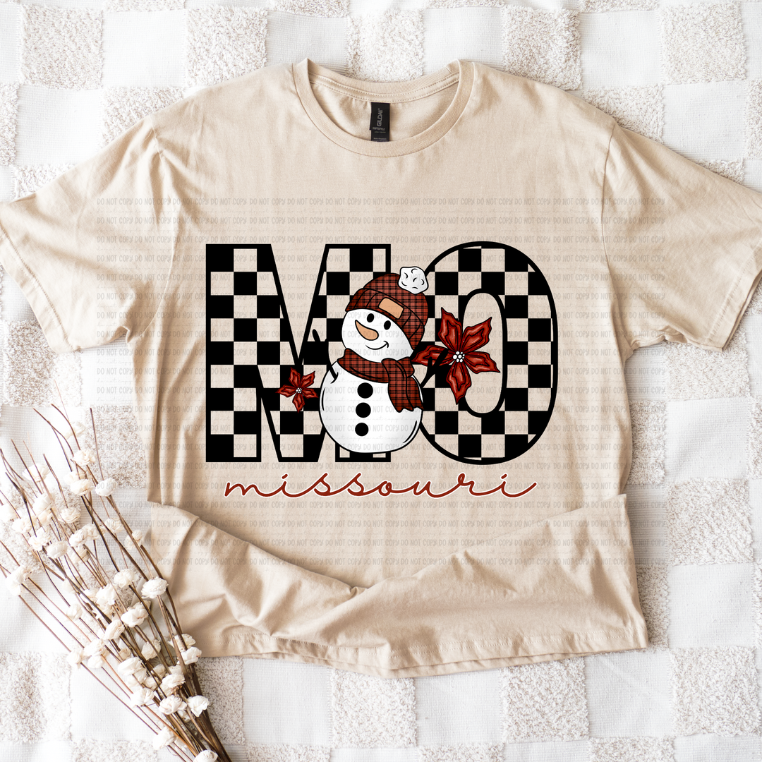 Snowman States DTF Print