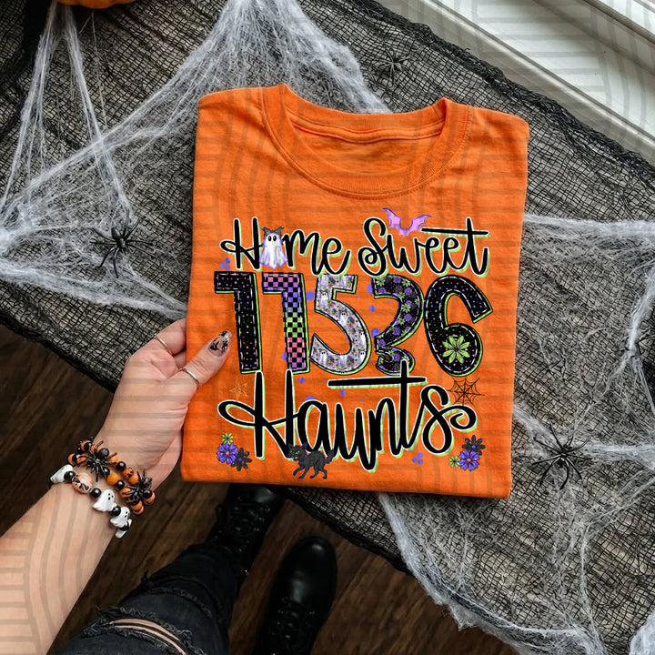 Home Sweet Haunts Zip Codes DTF Print