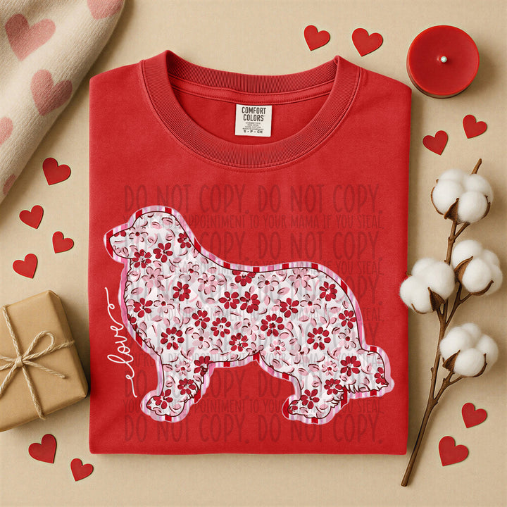 Valentine Dogs DTF Print