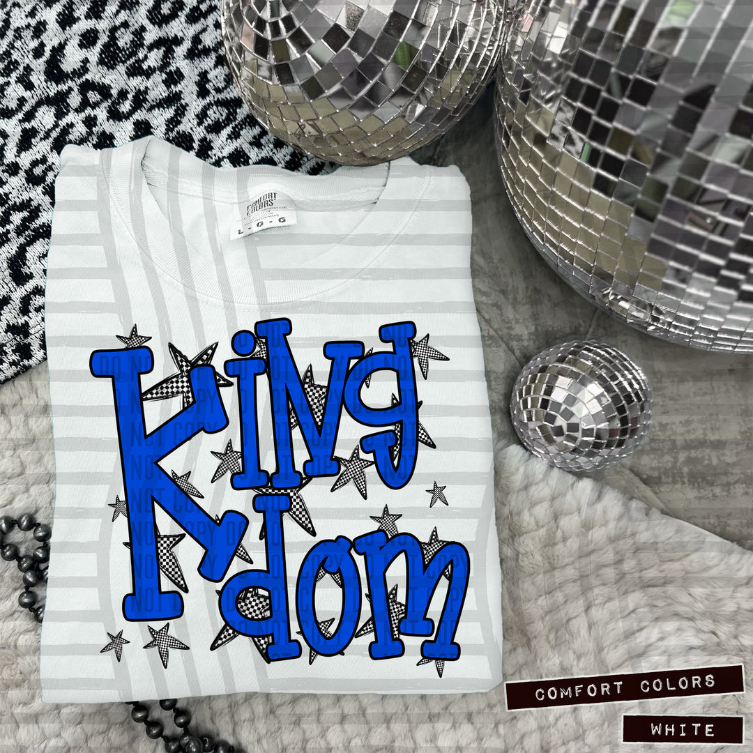 Blue Staggered DTF Print