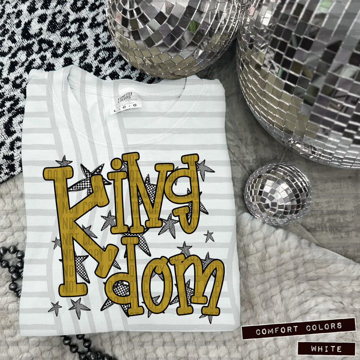 Gold Staggered DTF Print