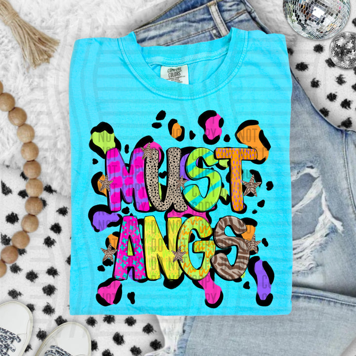 Funky Mix Up Leopard Spots DTF Print