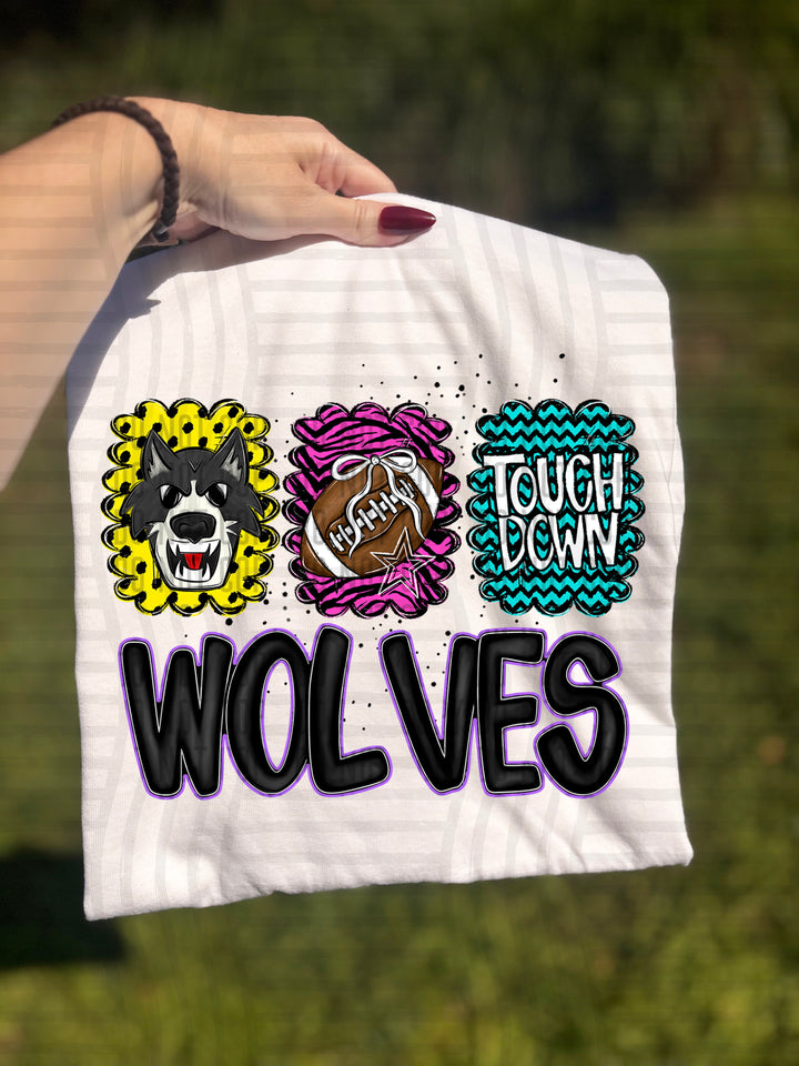 Preppy Bright Trio Mascot Heads DTF Print