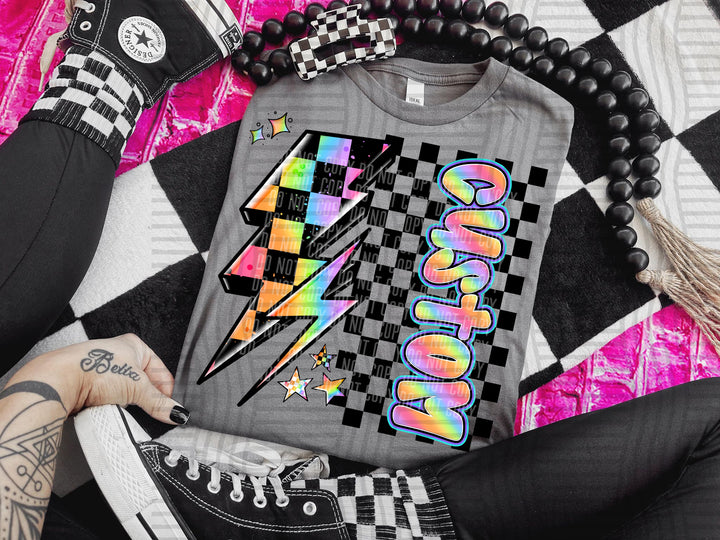 Youth Neon Side Bolt DTF Print