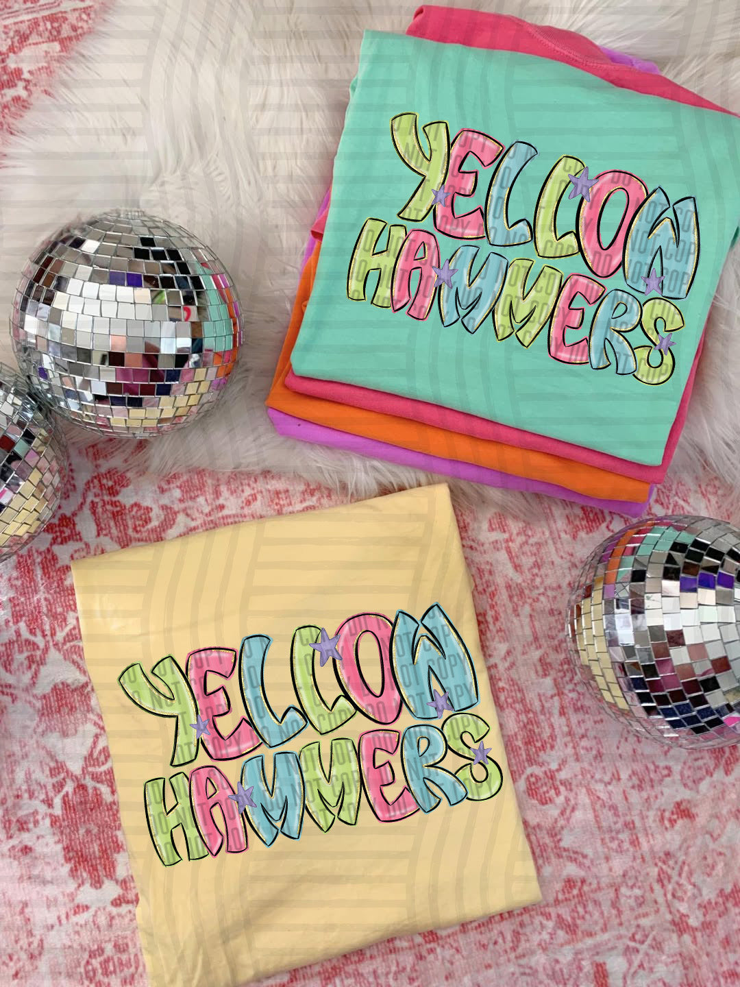 Glittery & Preppy Mascots DTF Print