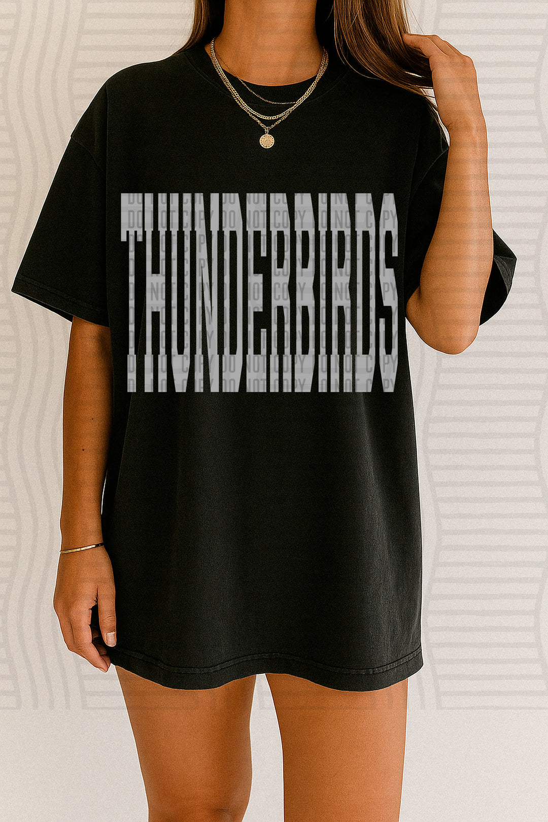 Oversized Stretched Grayscale DTF Print