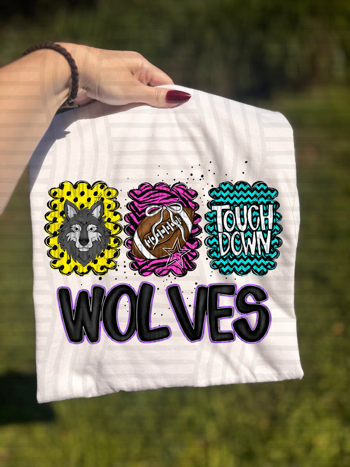 Preppy Bright Trio Mascot Heads DTF Print