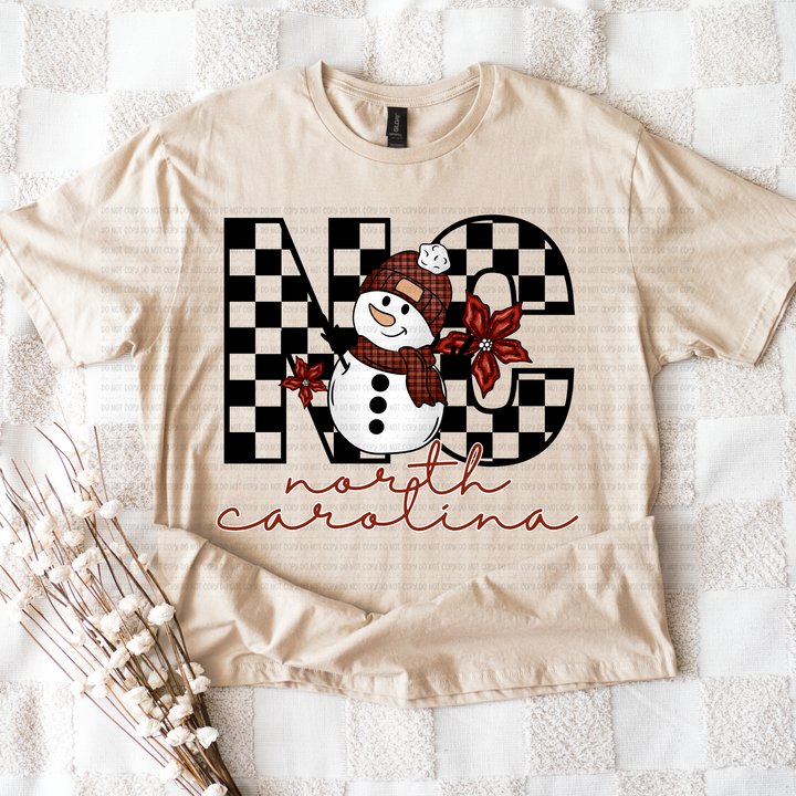 Snowman States DTF Print