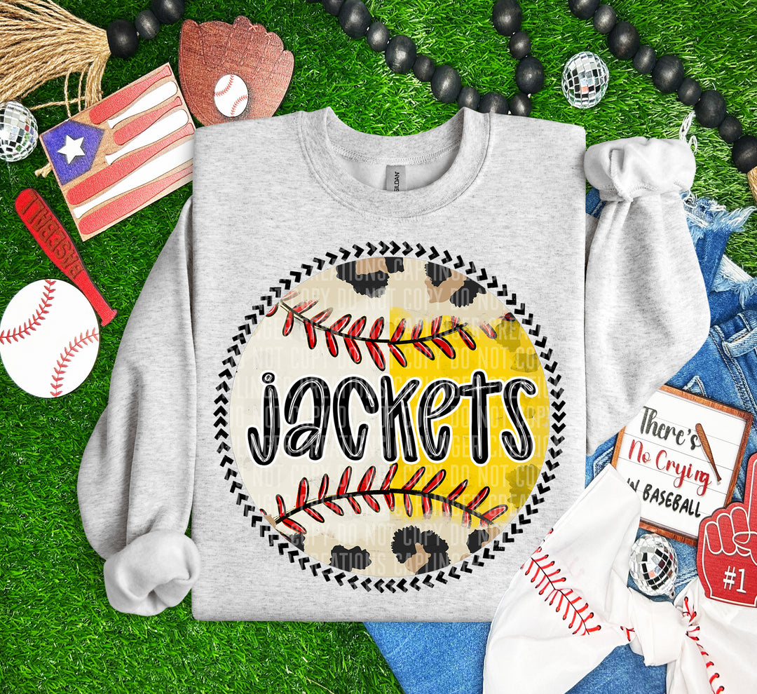 Half Baseball/Softball Round DTF Print