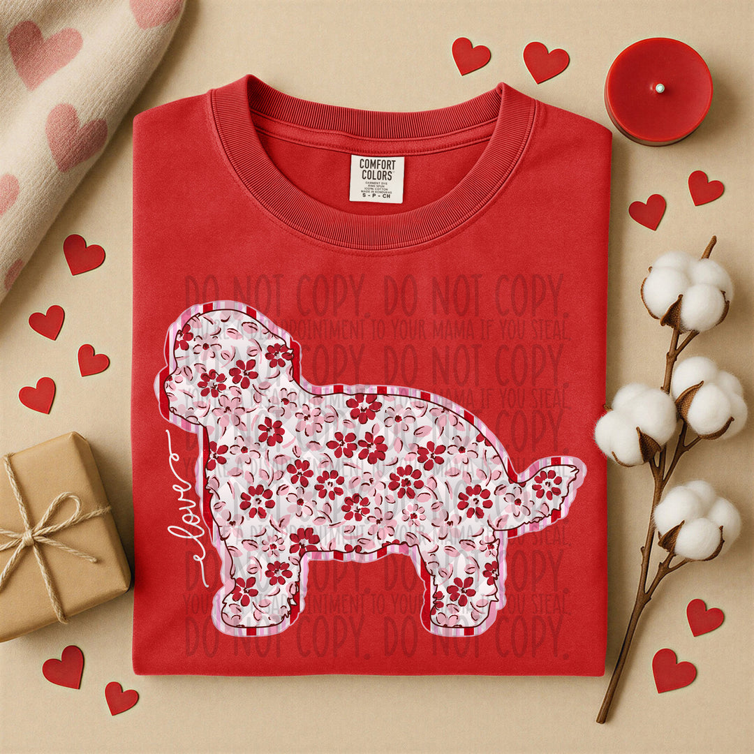 Valentine Dogs DTF Print