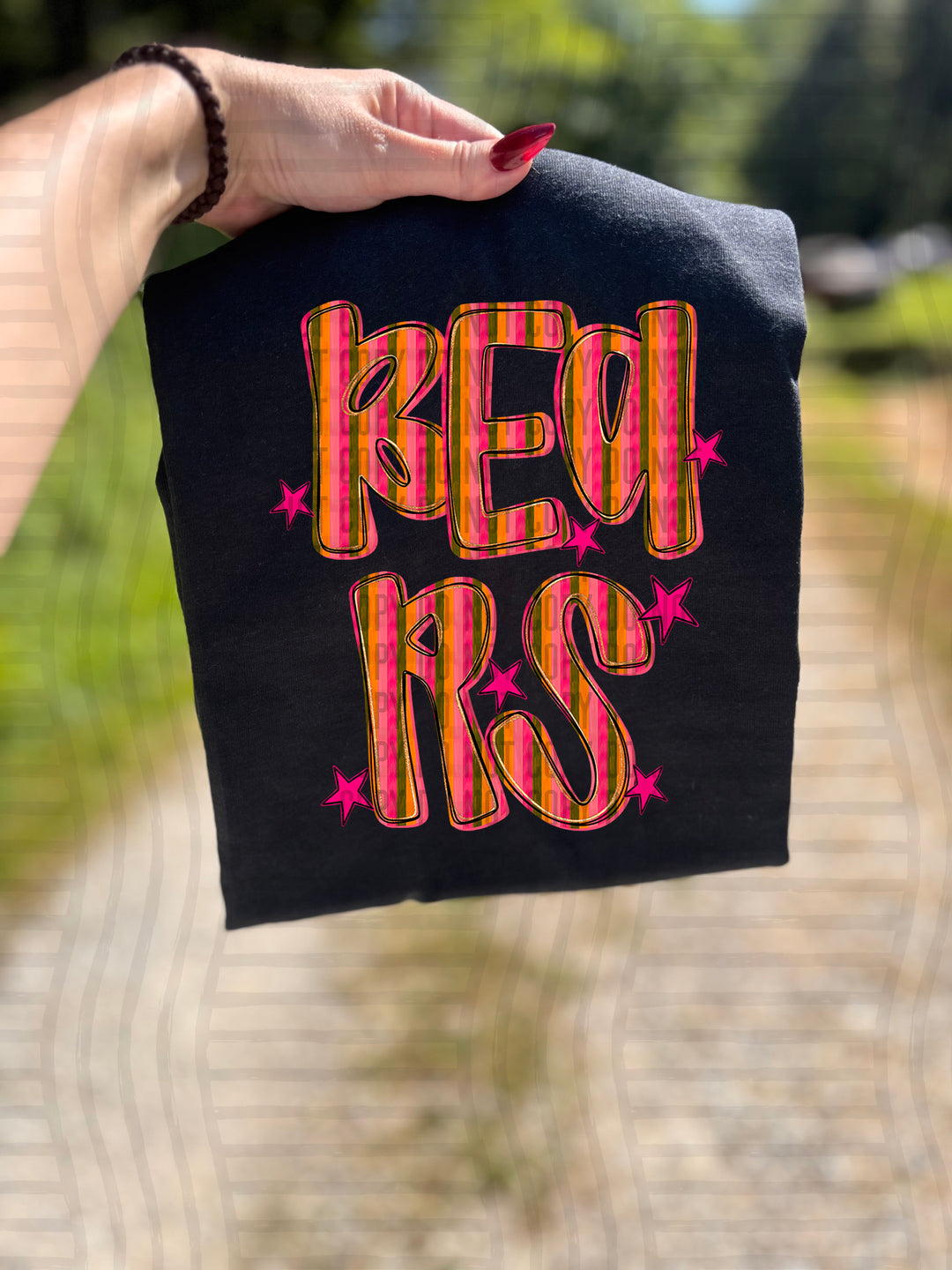 Holly Jolly Cheer Striped DTF Print