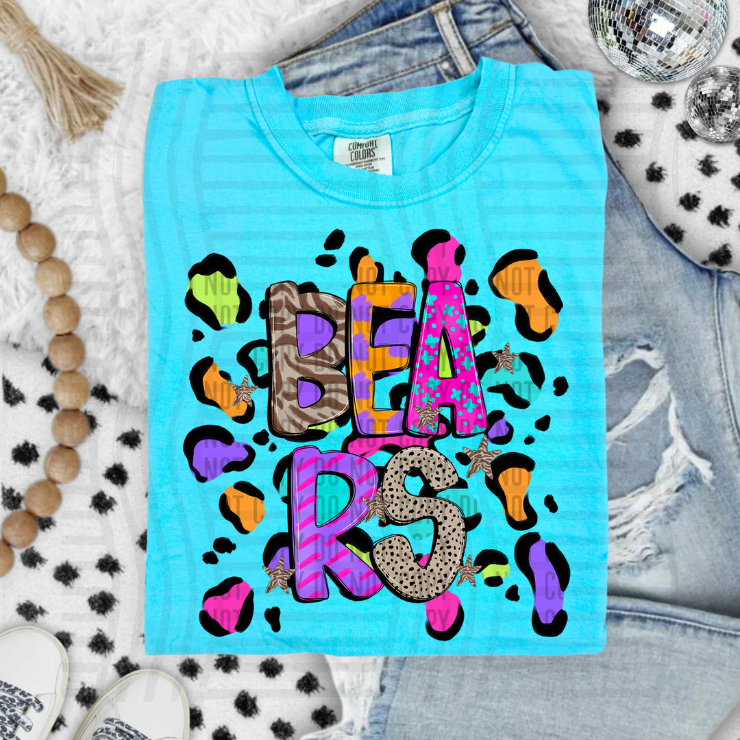 Funky Mix Up Leopard Spots DTF Print