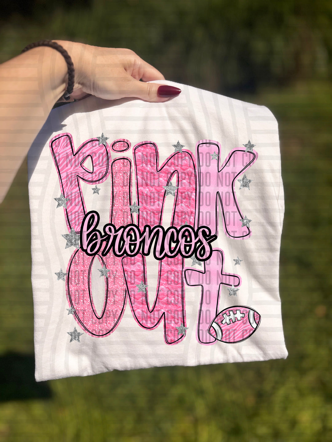Pink Out Football DTF Print