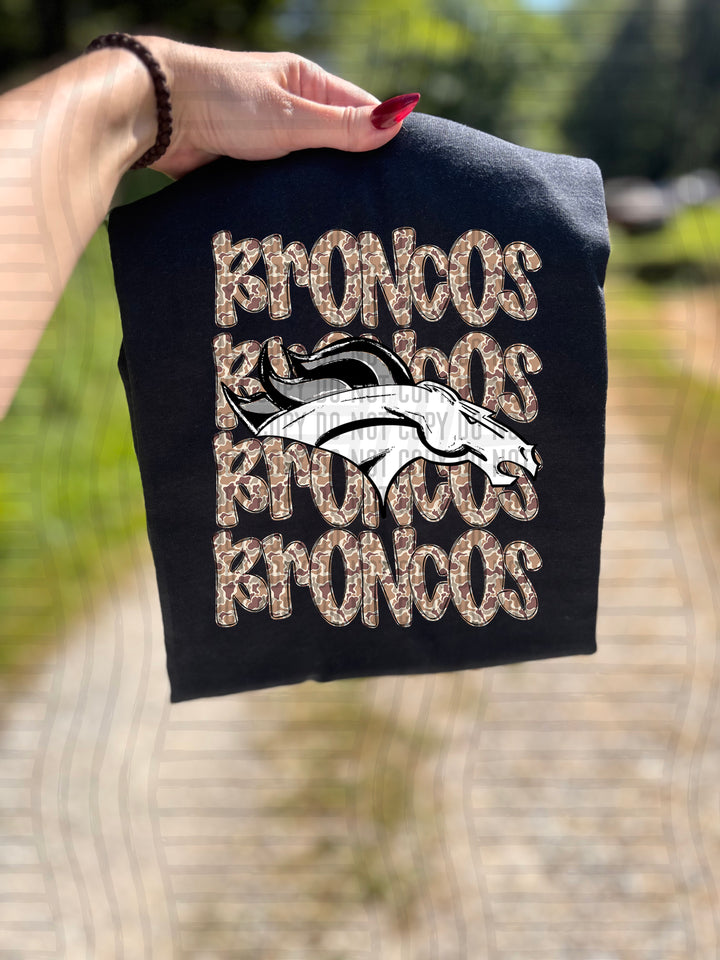 Camo Mascot Heads DTF Print