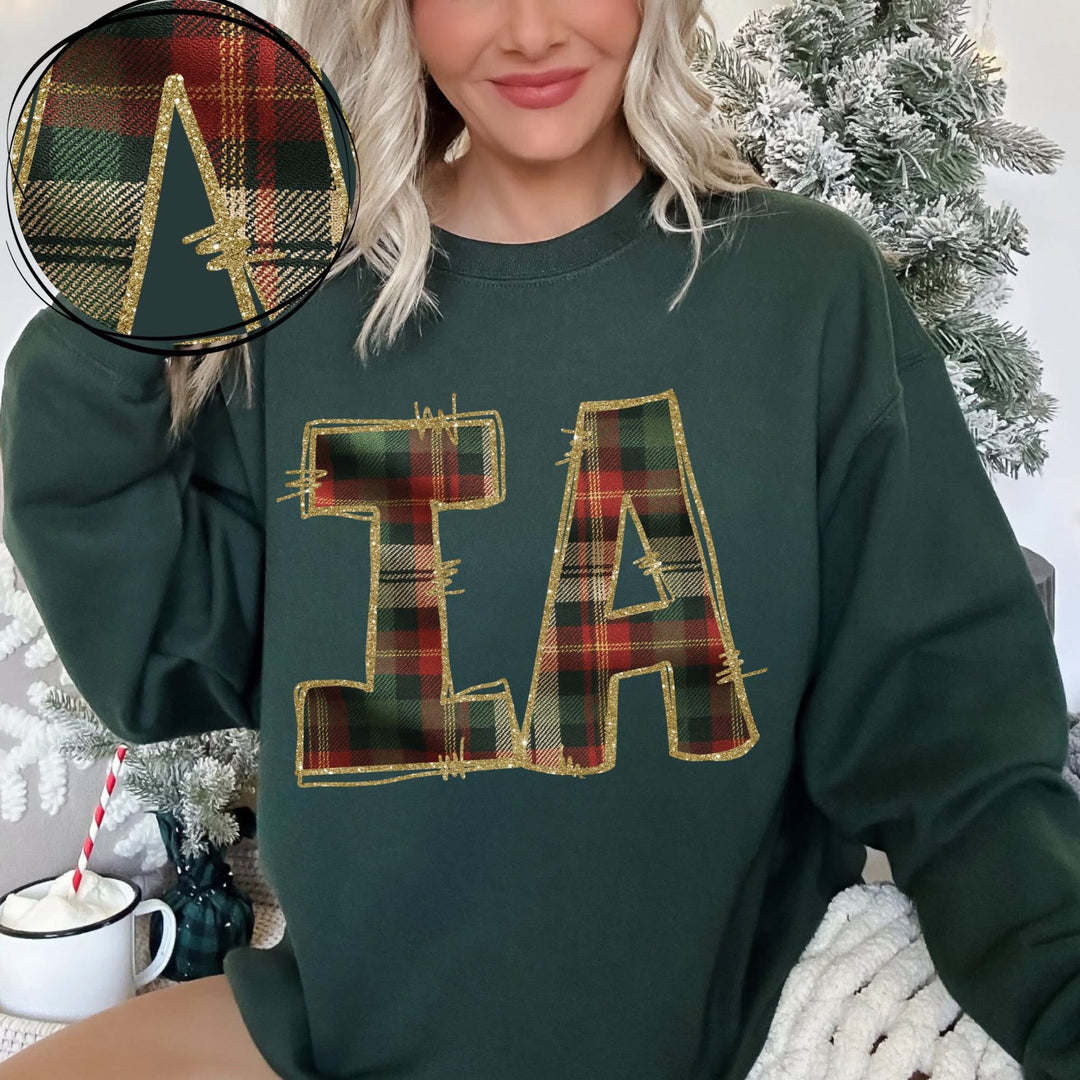 Holiday Plaid IA DTF Print