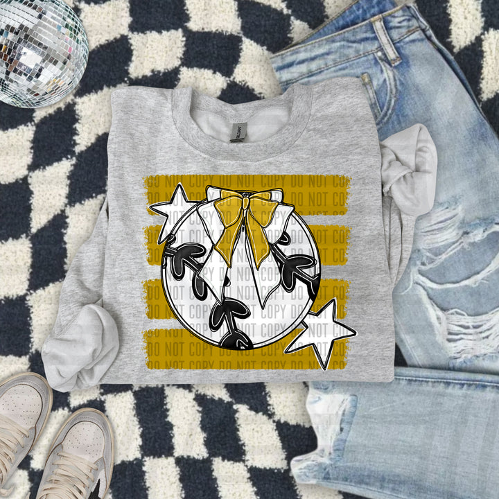 Baseball Bow DTF Print