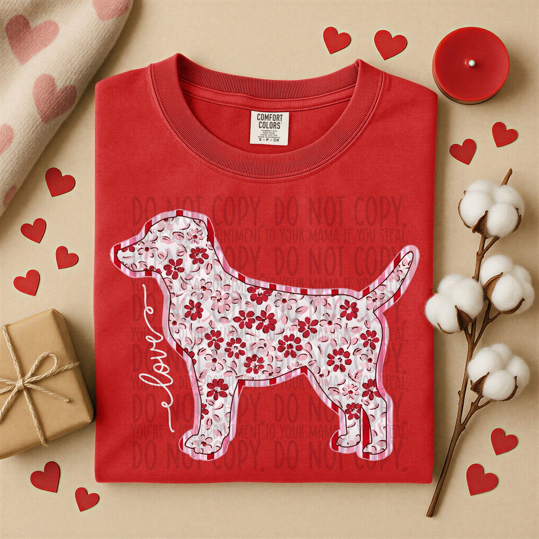 Valentine Dogs DTF Print