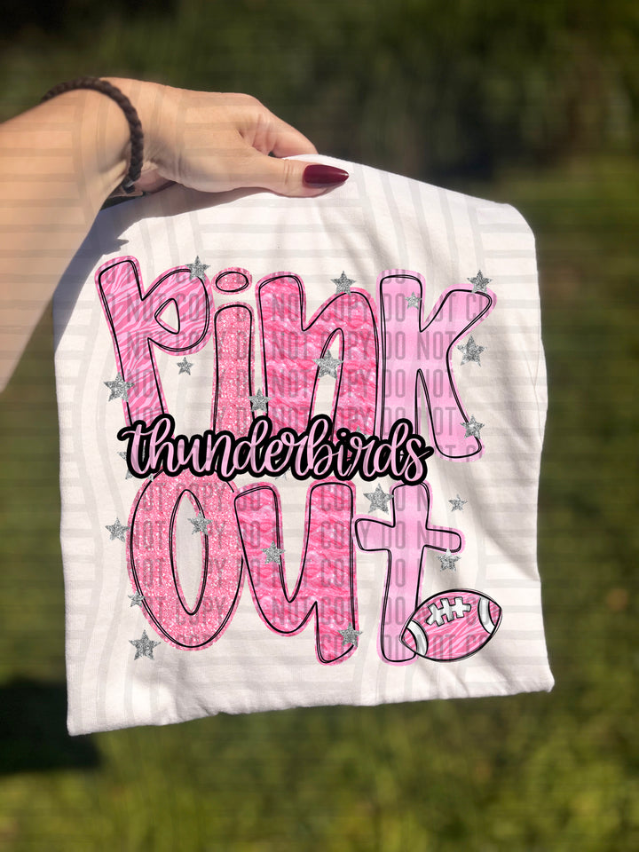 Pink Out Football DTF Print