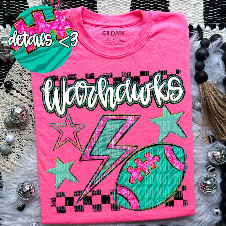 Rainbow Football Bolts DTF Print
