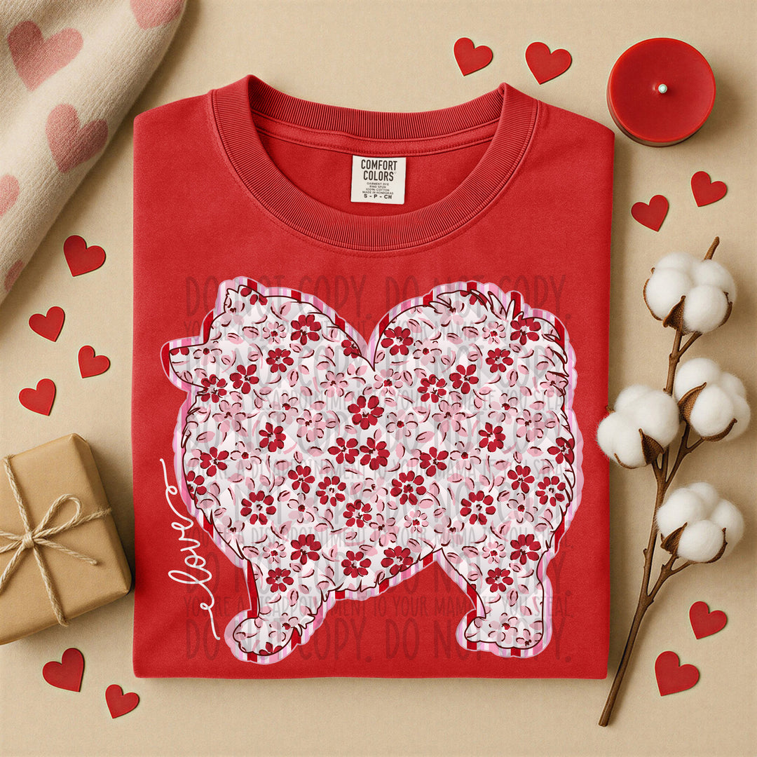 Valentine Dogs DTF Print