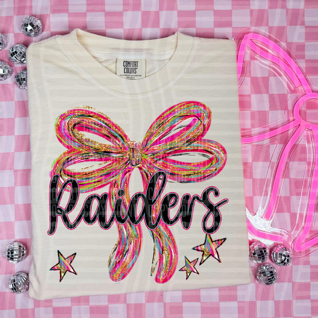 Whimsical Christmas Bows Mascots DTF Print