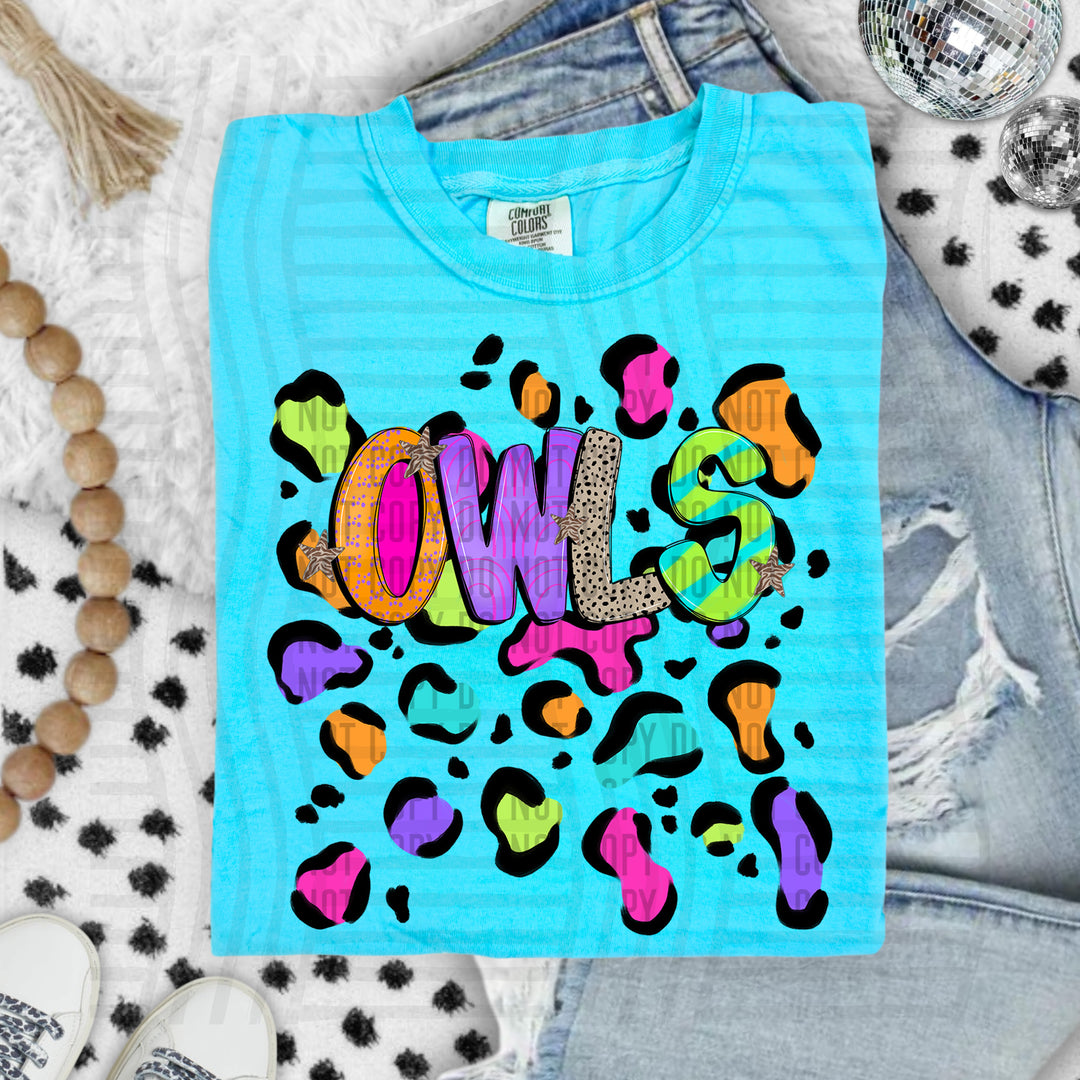 Funky Mix Up Leopard Spots DTF Print