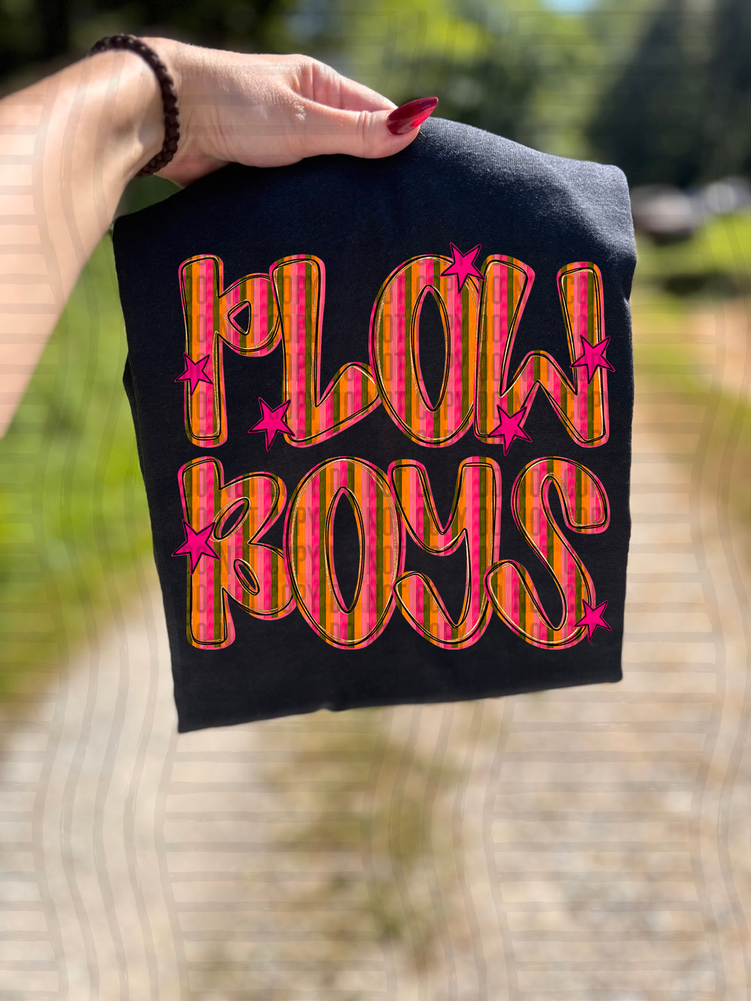 Holly Jolly Cheer Striped DTF Print