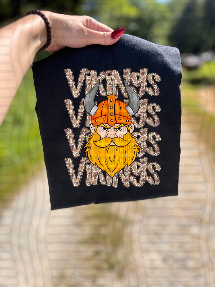 Camo Mascot Heads DTF Print