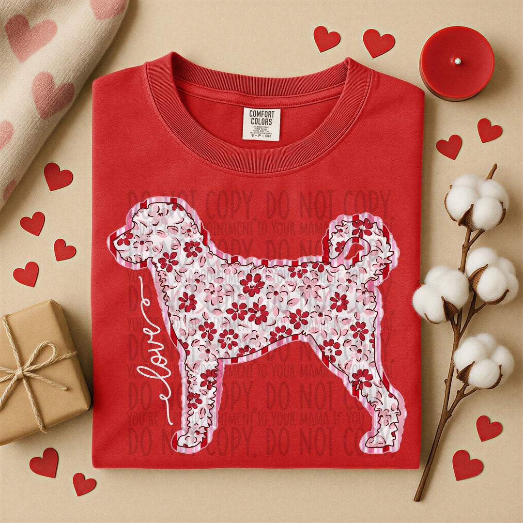 Valentine Dogs DTF Print