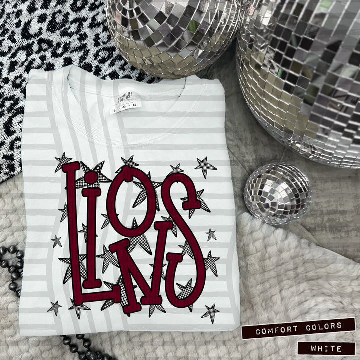 Maroon Staggered DTF Print