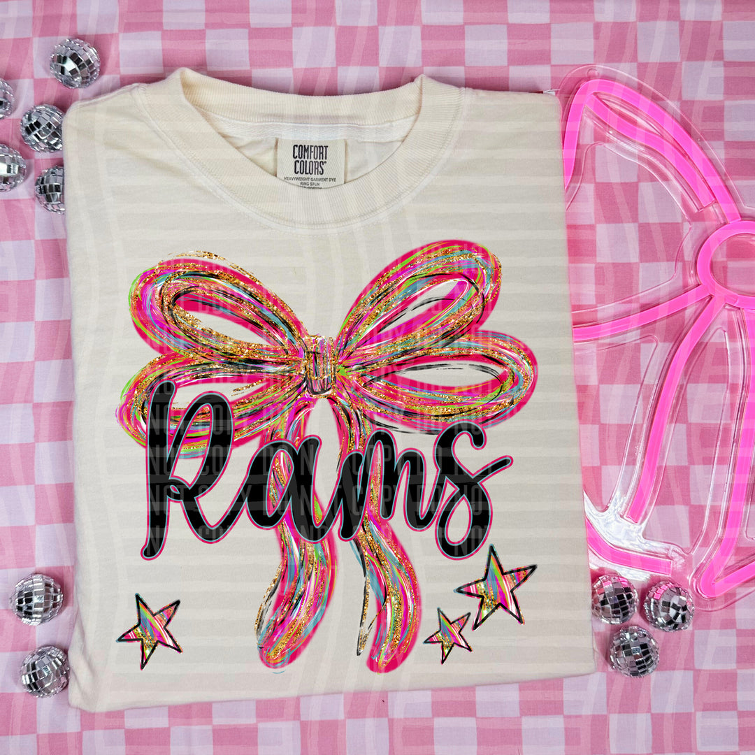 Whimsical Christmas Bows Mascots DTF Print