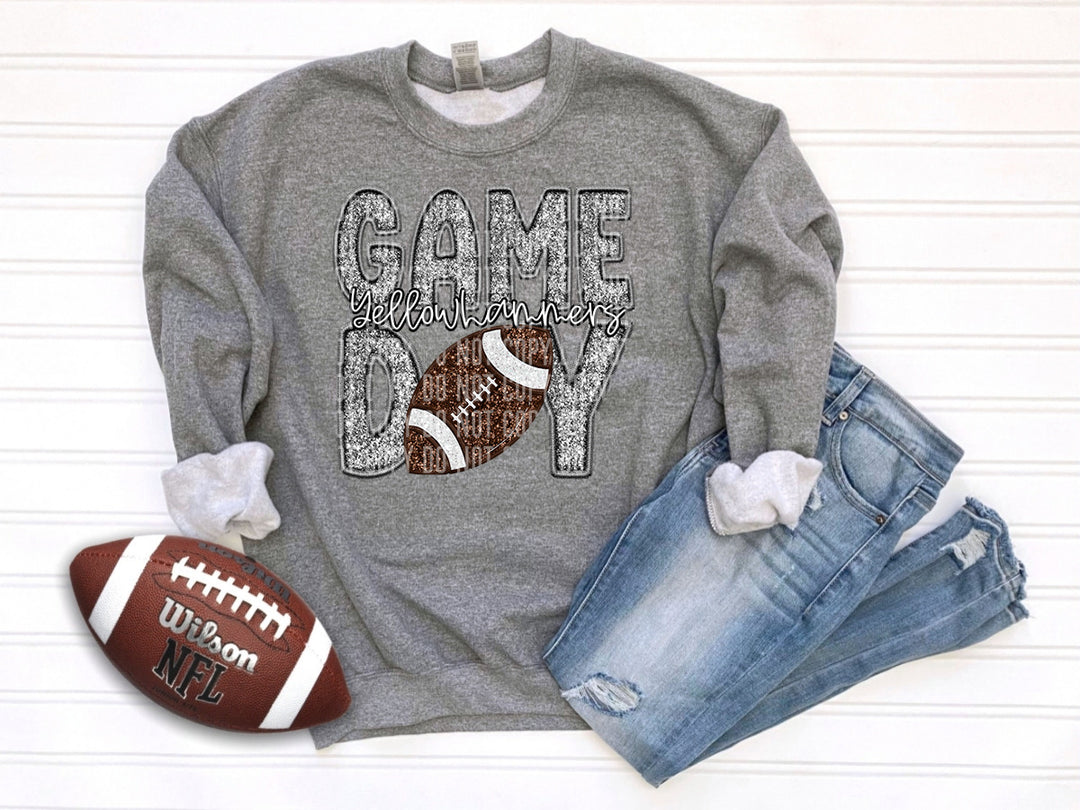 Grey Football DTF Print