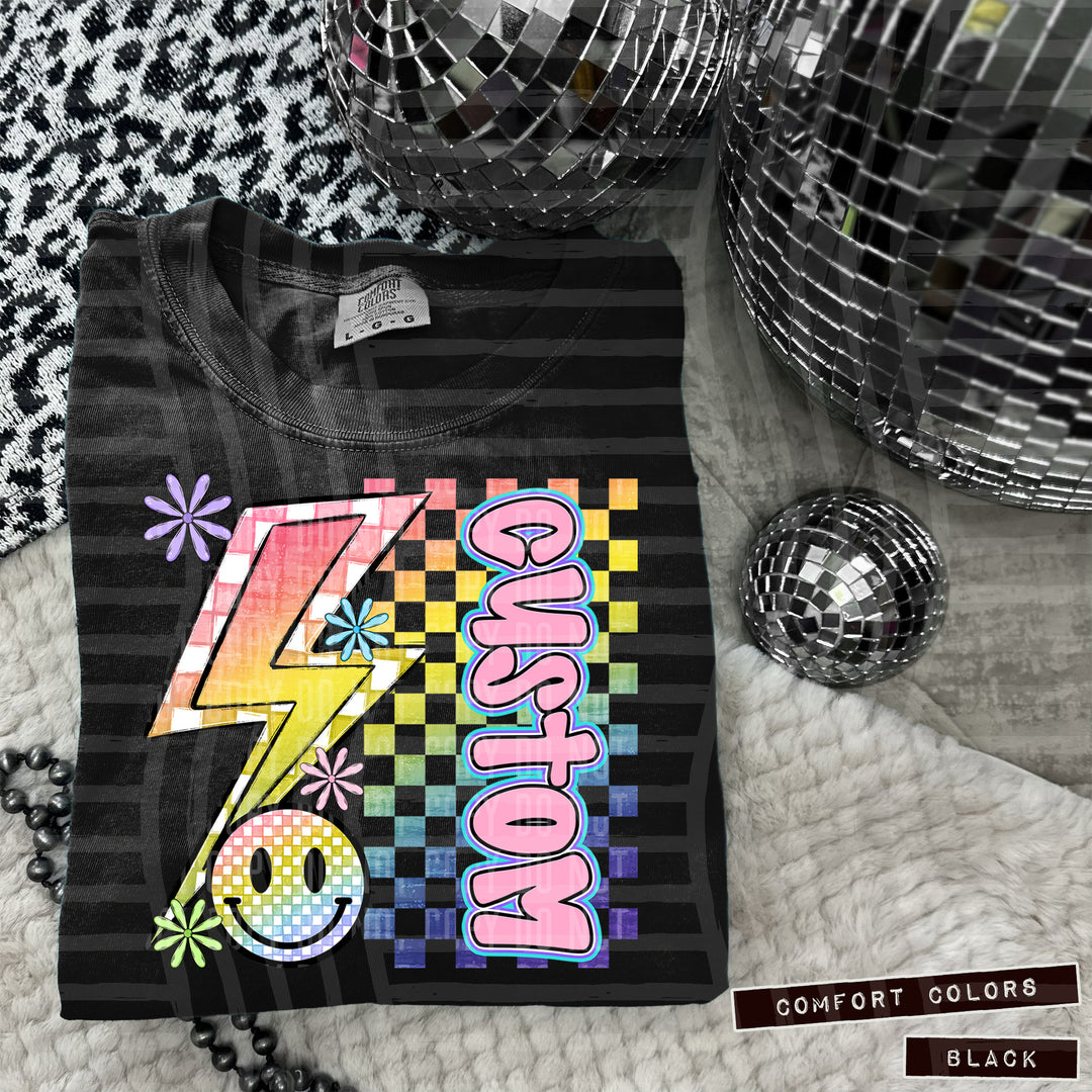 Smiley Side Bolt DTF Print