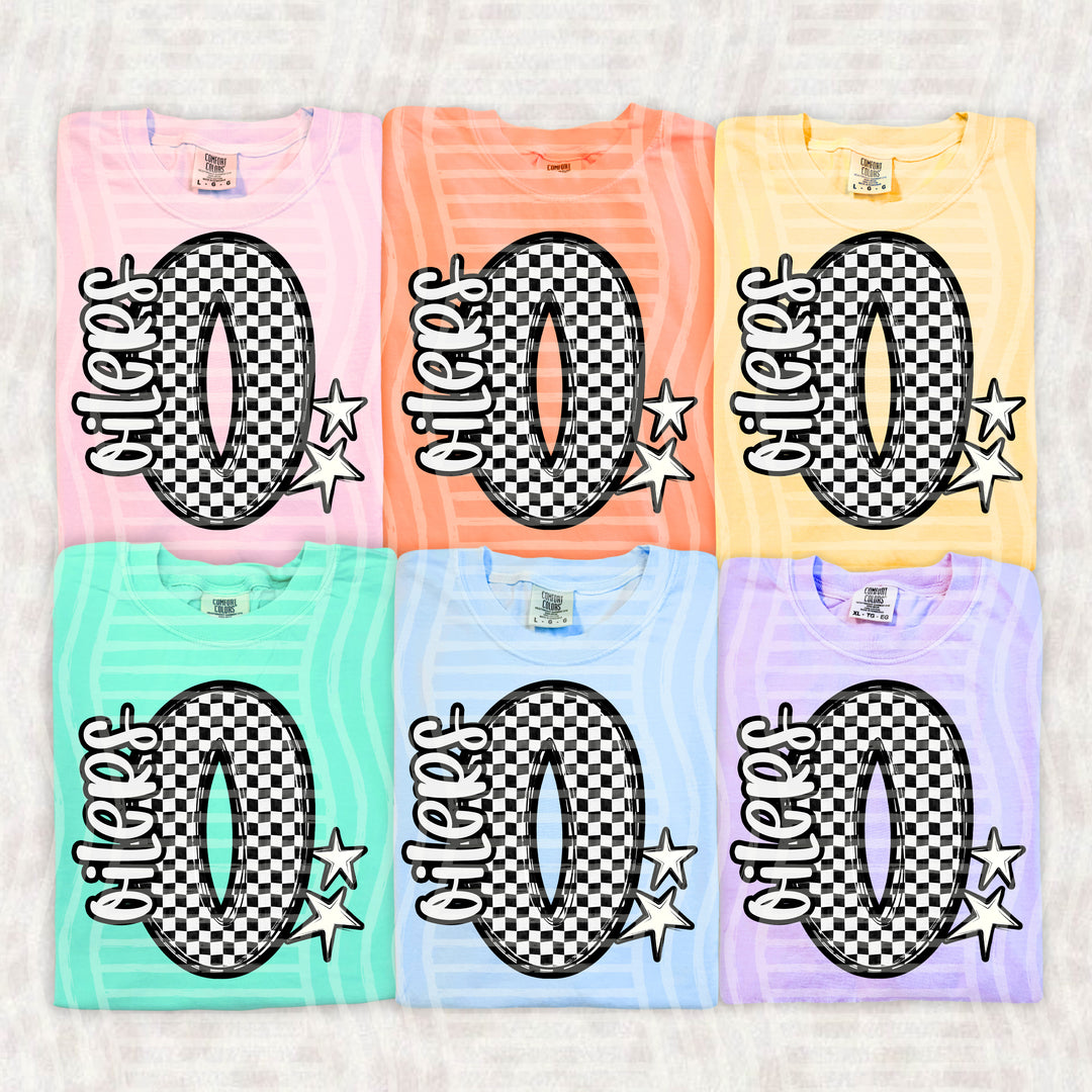 Checker Crush Black And White Mascots DTF Print