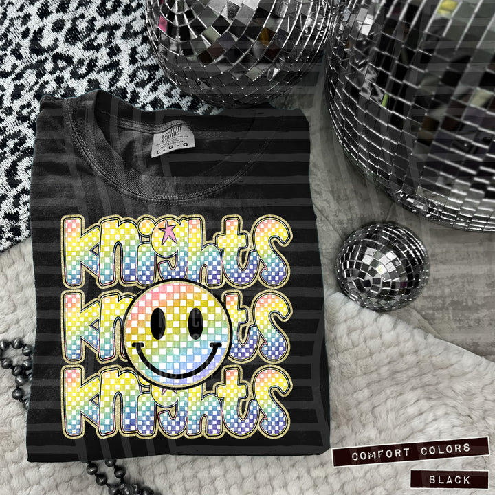 Rainbow Smiley Triple Stack DTF Print