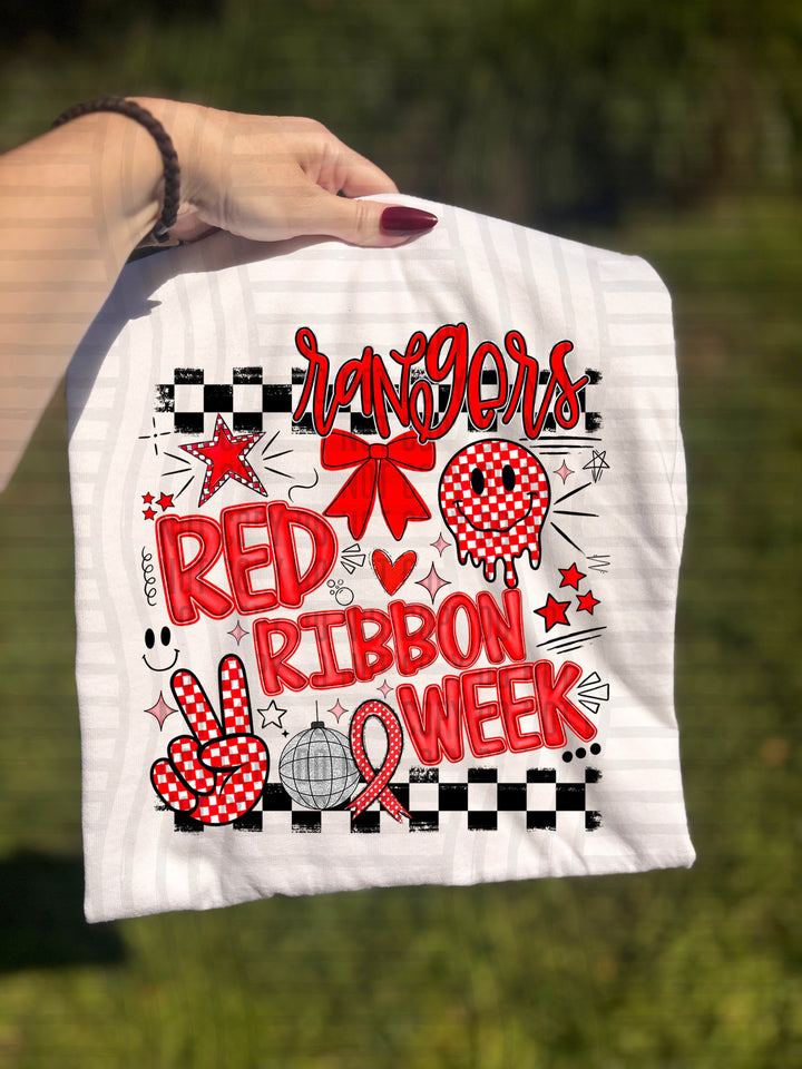 Red Ribbon DTF Print