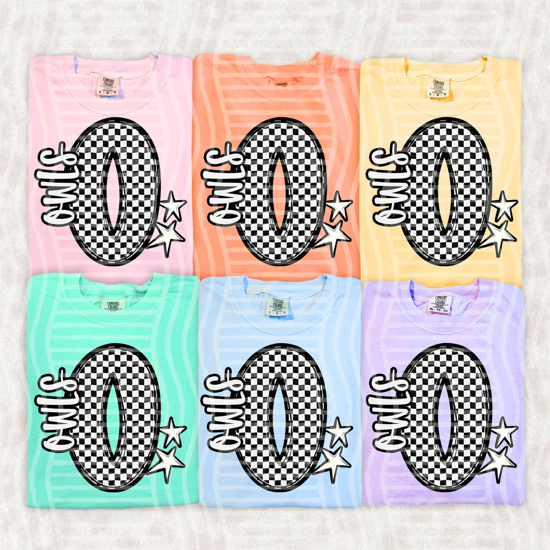 Checker Crush Black And White Mascots DTF Print