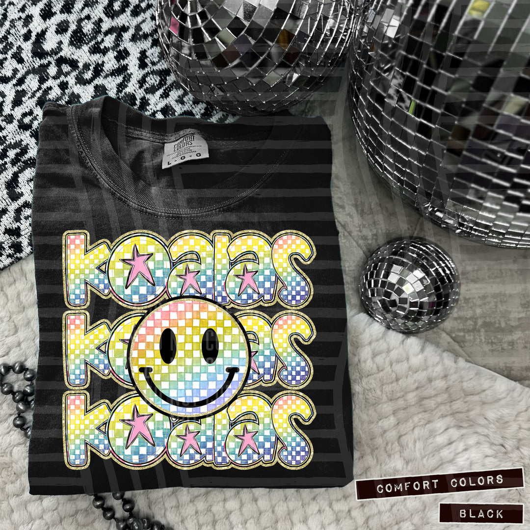 Rainbow Smiley Triple Stack DTF Print