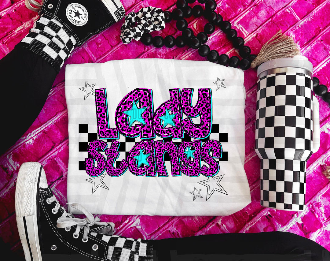 Pink Neon Leopard DTF Print