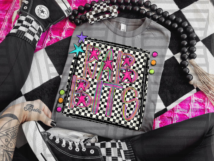 Pink Brushstroke Preppy DTF Print