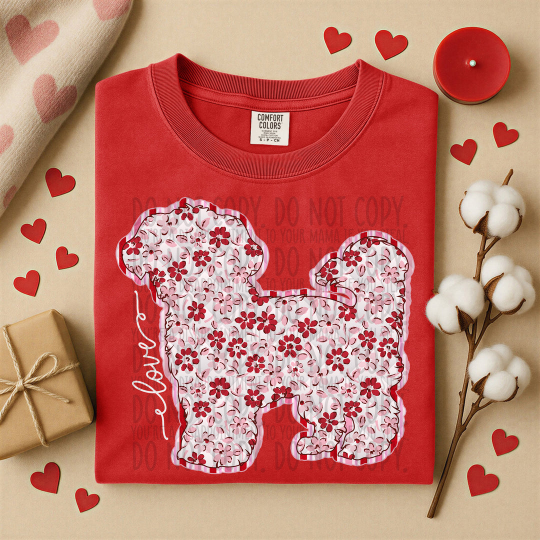 Valentine Dogs DTF Print