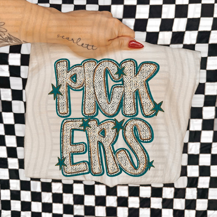 Teal Dotty DTF Print