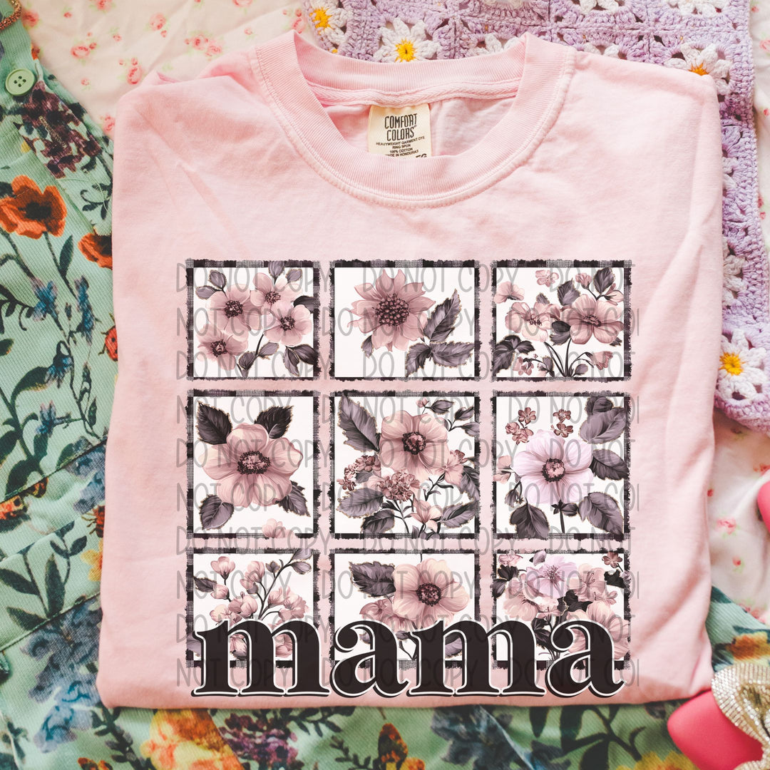 Mama Floral Squares DTF Print