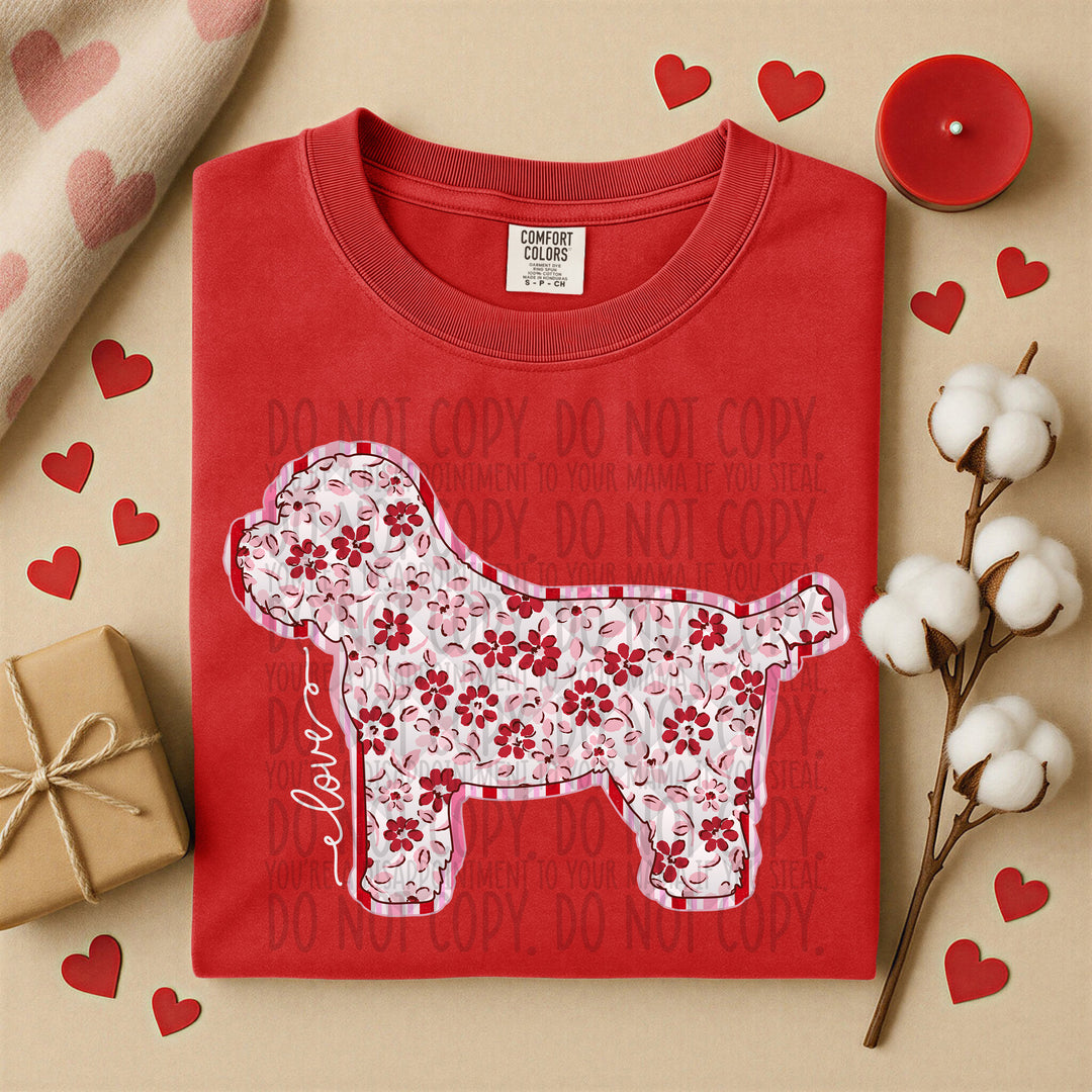 Valentine Dogs DTF Print