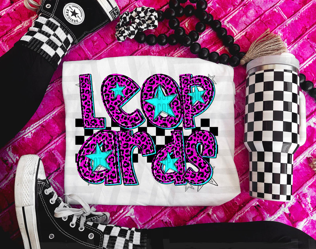 Pink Neon Leopard DTF Print