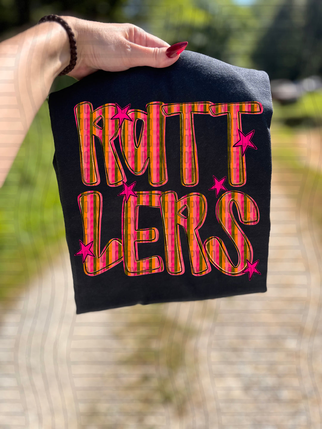 Holly Jolly Cheer Striped DTF Print